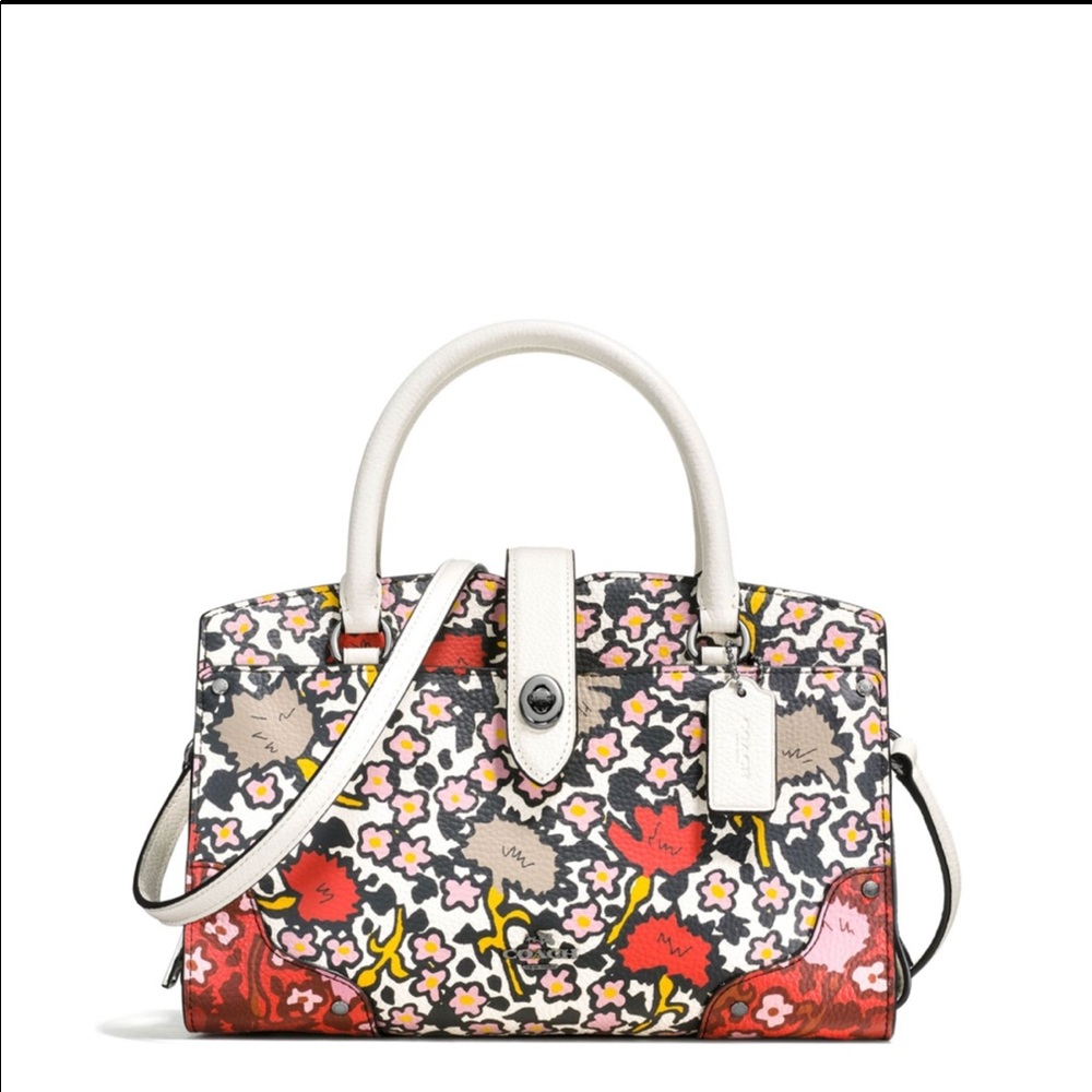 Coach Mercer Floral Convertible Satchel